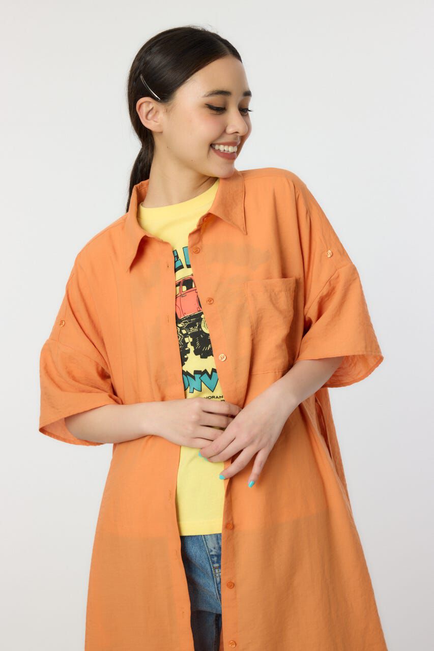 RODEO CROWNS「エアリータッチシャツワンピース」|ワンピース|