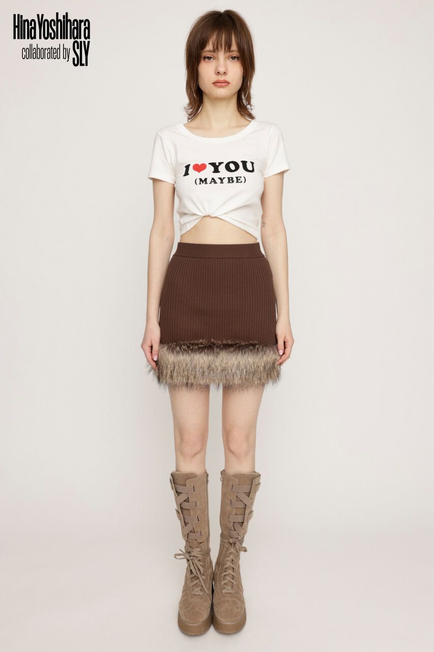 SLY「HinaYoshiharaxSLY KNIT ショートスカート」|スカート|BRN