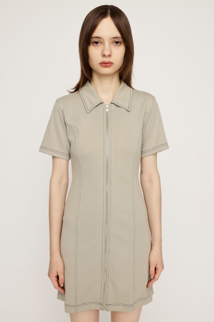 SLY「FRONT ZIP BACK OPEN ショートワンピース」|ワンピース|