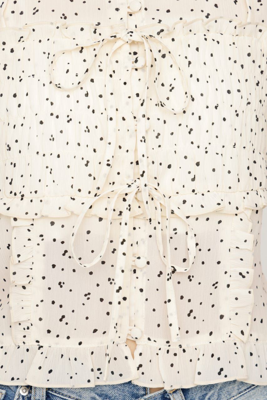 SLY「TINY DOTS FRILL ブラウス」|シャツ・ブラウス|