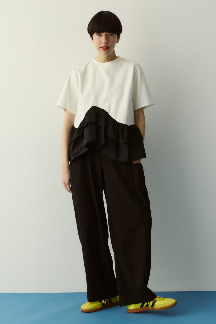 HeRIN.CYE「Frill hem ponte tops」|Tシャツ・カットソー|