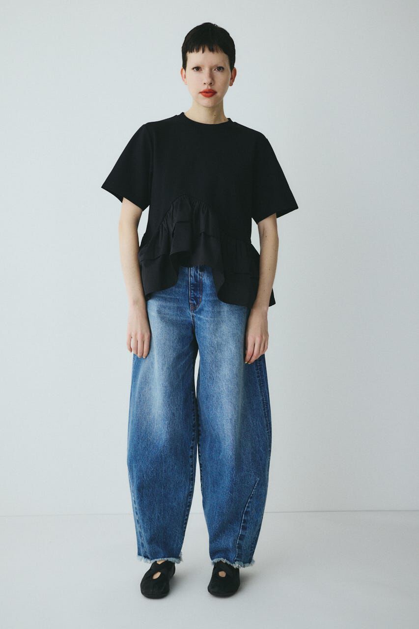 HeRIN.CYE「Frill hem ponte tops」|Tシャツ・カットソー|