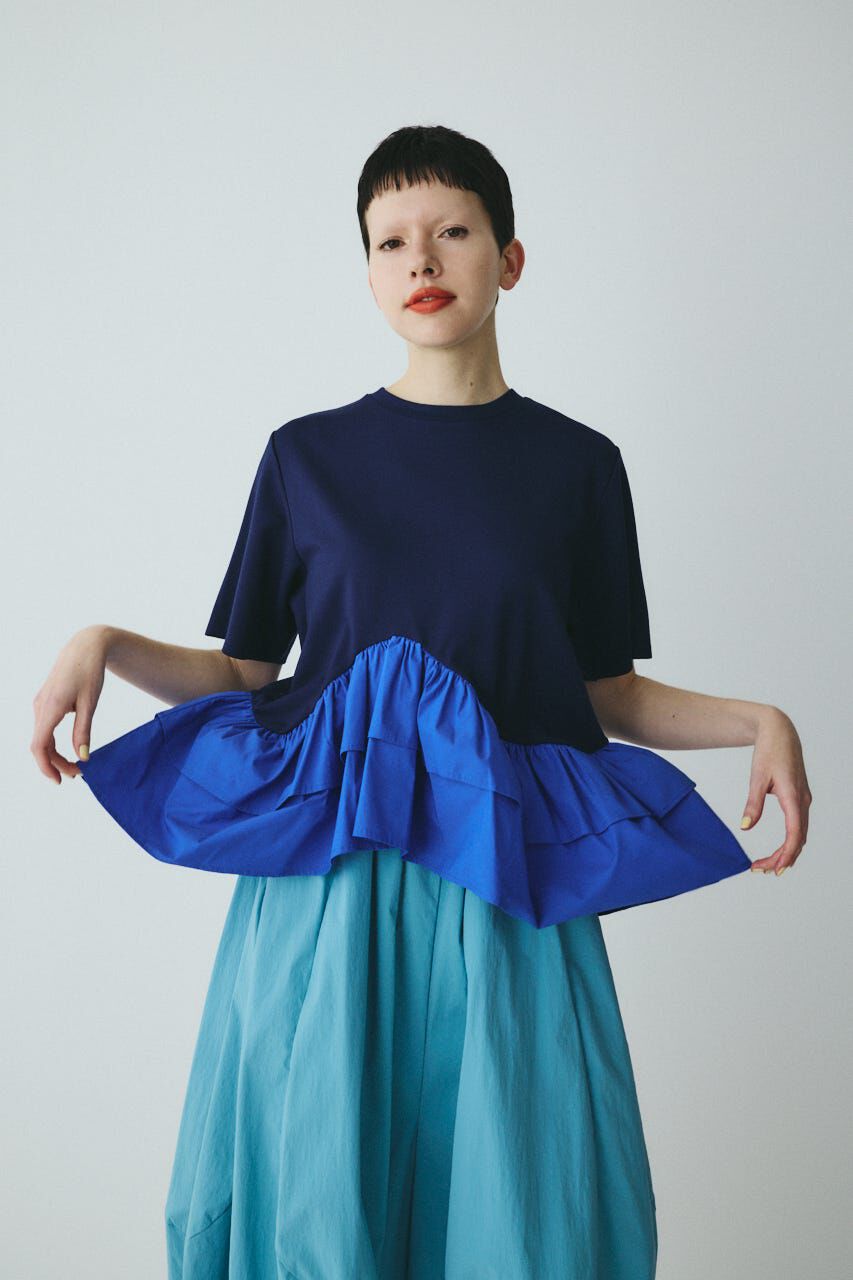 HeRIN.CYE「Frill hem ponte tops」|Tシャツ・カットソー|