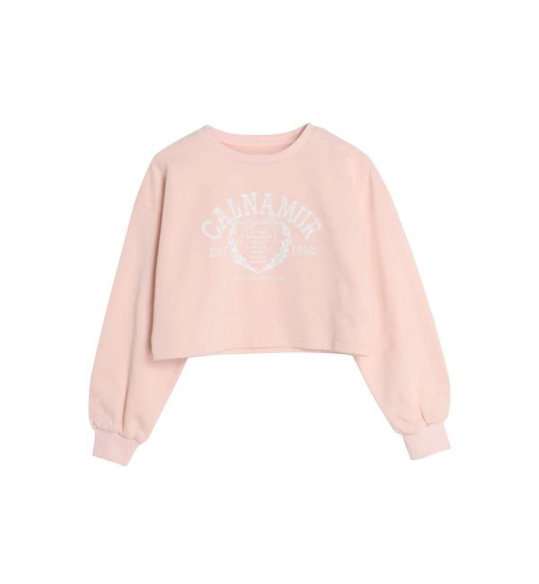CALNAMUR「RIBBON COLLEGE LOGO SWEAT/リボンカレッジロゴスウェット」|Tシャツ・カットソー|ピンク