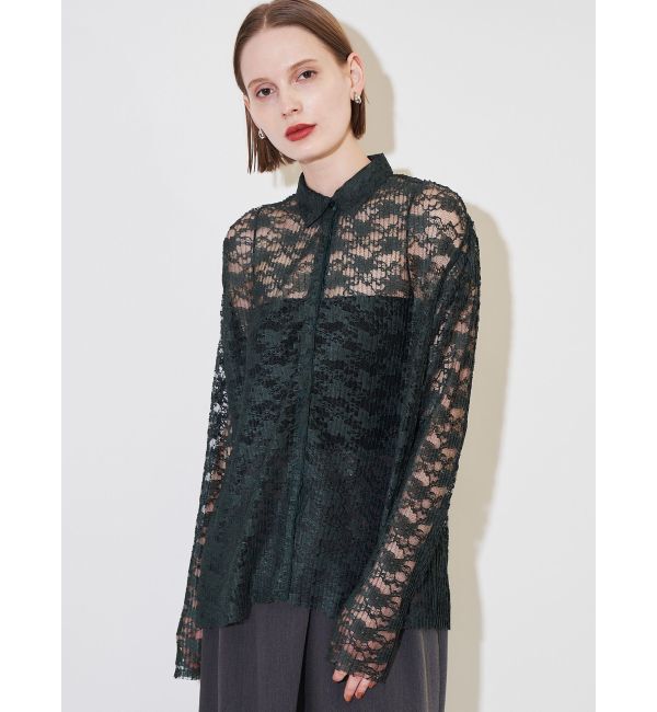 ELENDEEK「PLEATS LACE SH」|シャツ・ブラウス|