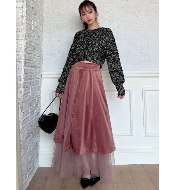 RESEXXY「ベロアチュールロングスカート」|スカート|