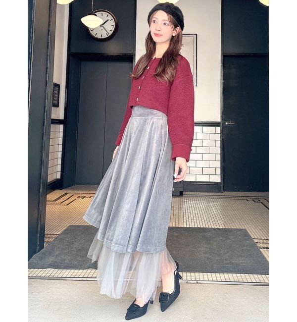 RESEXXY「ベロアチュールロングスカート」|スカート|