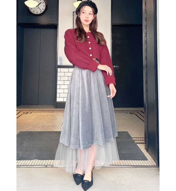 RESEXXY「ベロアチュールロングスカート」|スカート|