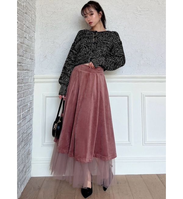 RESEXXY「ベロアチュールロングスカート」|スカート|