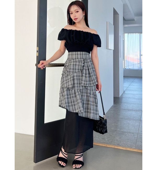 RESEXXY「レイヤードラッフルタイトスカート」|スカート|