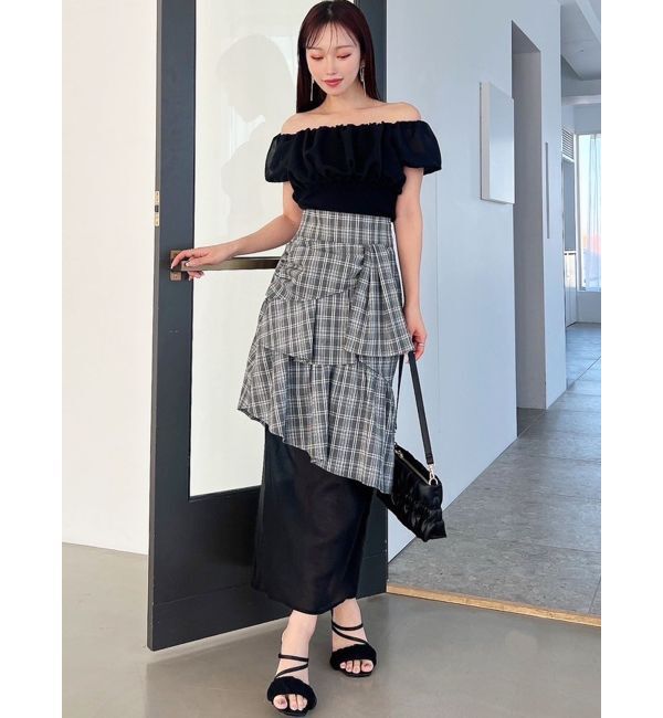 RESEXXY「レイヤードラッフルタイトスカート」|スカート|