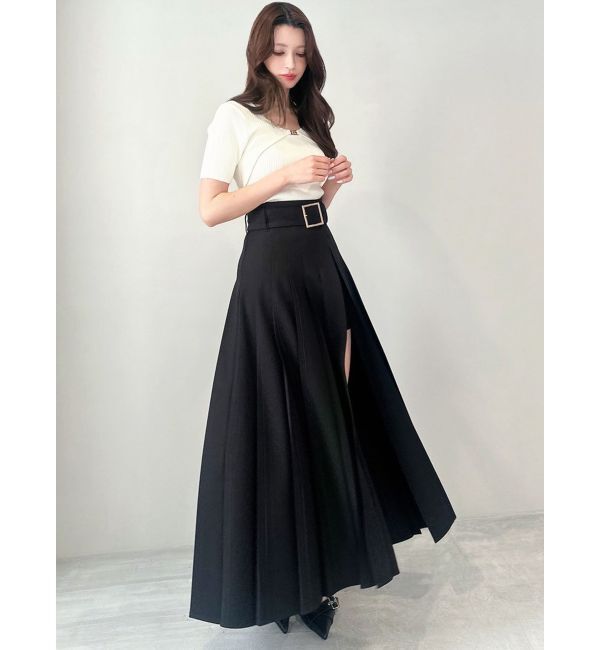 RESEXXY「ワイドプリーツレイヤードフレアスカート」|スカート|