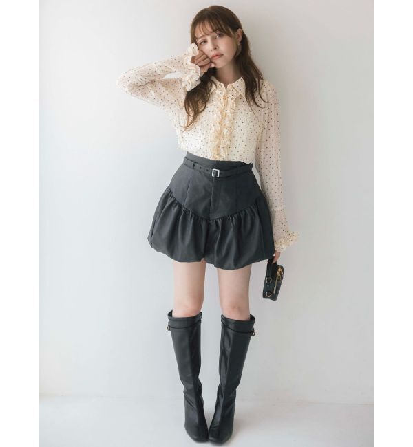 dazzlin「シュリンクフラワーショートシャツ」|シャツ・ブラウス|