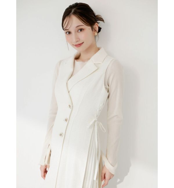 dazzlin「【新色あり】サイドプリーツテーラーワンピース」|ワンピース|