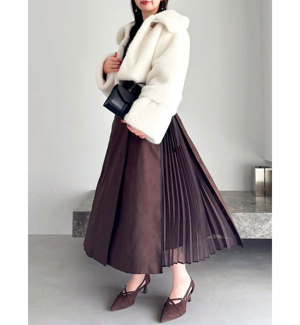 dazzlin「【新色あり】サイドプリーツテーラーワンピース」|ワンピース|