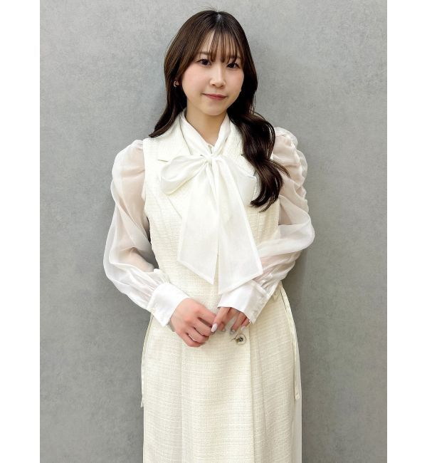 dazzlin「【新色あり】サイドプリーツテーラーワンピース」|ワンピース|