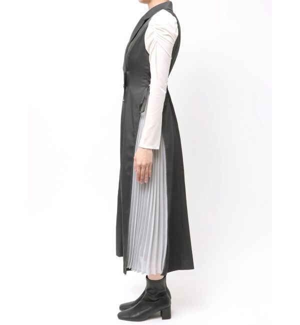 dazzlin「【新色あり】サイドプリーツテーラーワンピース」|ワンピース|