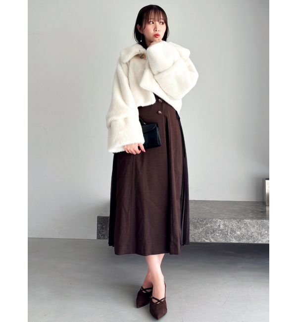 dazzlin「【新色あり】サイドプリーツテーラーワンピース」|ワンピース|