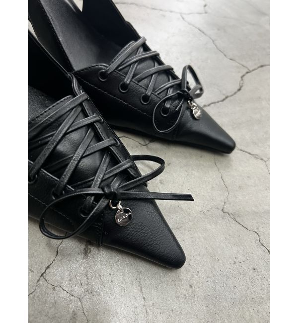 EMODA「レースアップリボンパンプス」|パンプス|