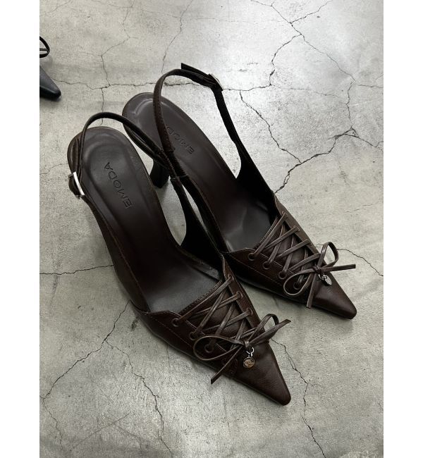 EMODA「レースアップリボンパンプス」|パンプス|