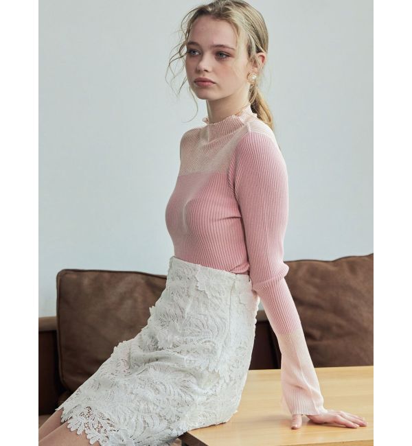 MERCURYDUO「3Dスカラップレースミニスカート」|スカート|