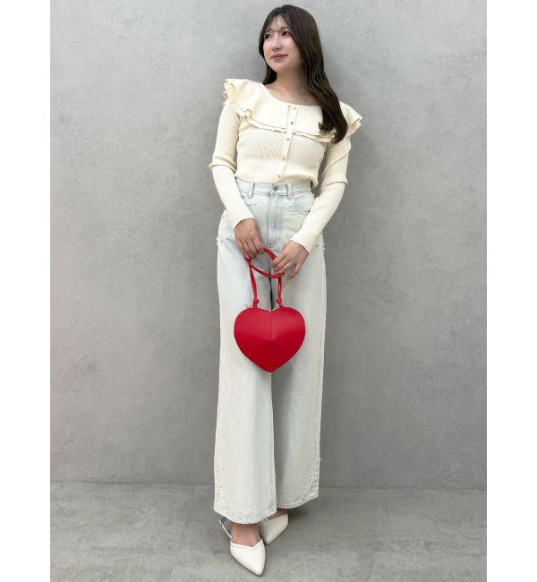 MERCURYDUO「パールデニムパンツ」|デニム|