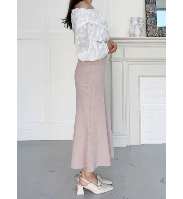 MERCURYDUO「ブラウスドッキングニットワンピース」|ワンピース|