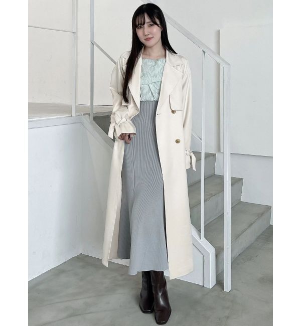 MERCURYDUO「ブラウスドッキングニットワンピース」|ワンピース|