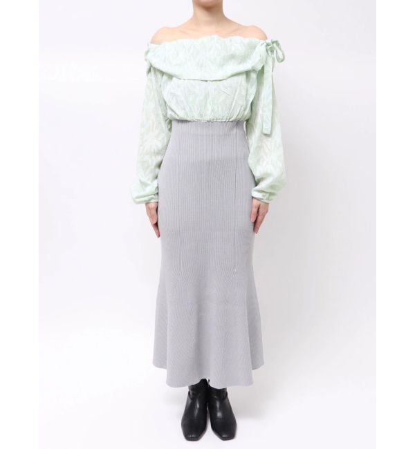 MERCURYDUO「ブラウスドッキングニットワンピース」|ワンピース|