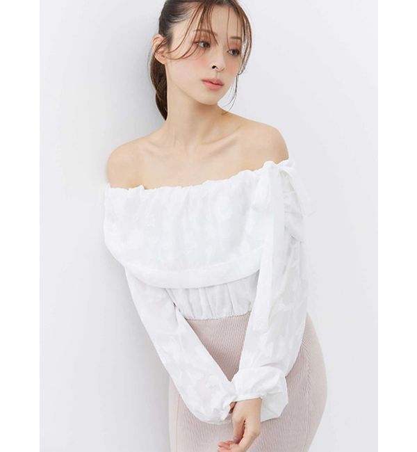 MERCURYDUO「ブラウスドッキングニットワンピース」|ワンピース|