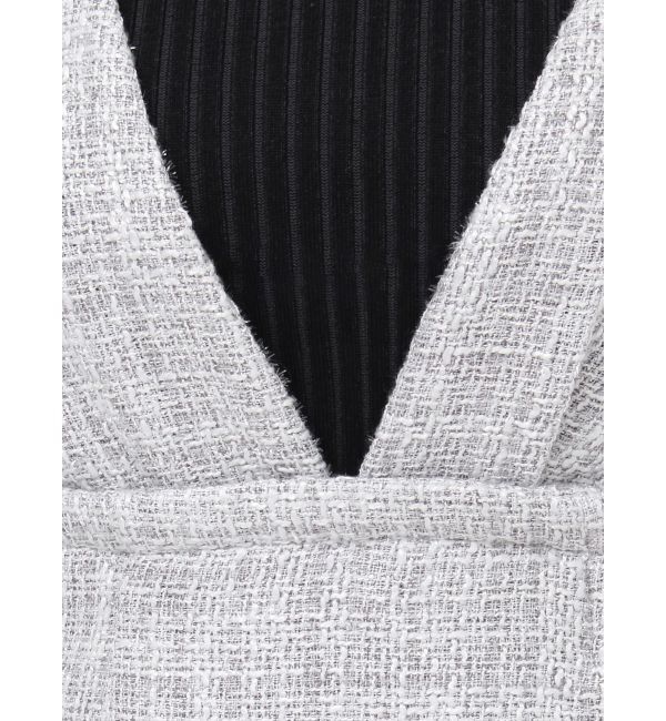 MURUA「ハイウエストツイードジャンパースカート」|ワンピース|