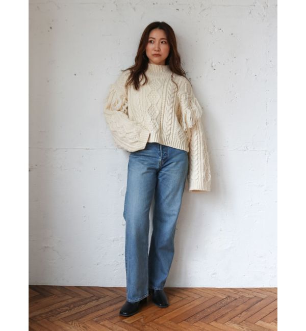 Ungrid「レースアップケーブルニット」|ニット・セーター|
