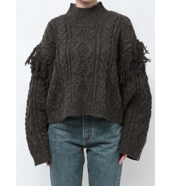 Ungrid「レースアップケーブルニット」|ニット・セーター|