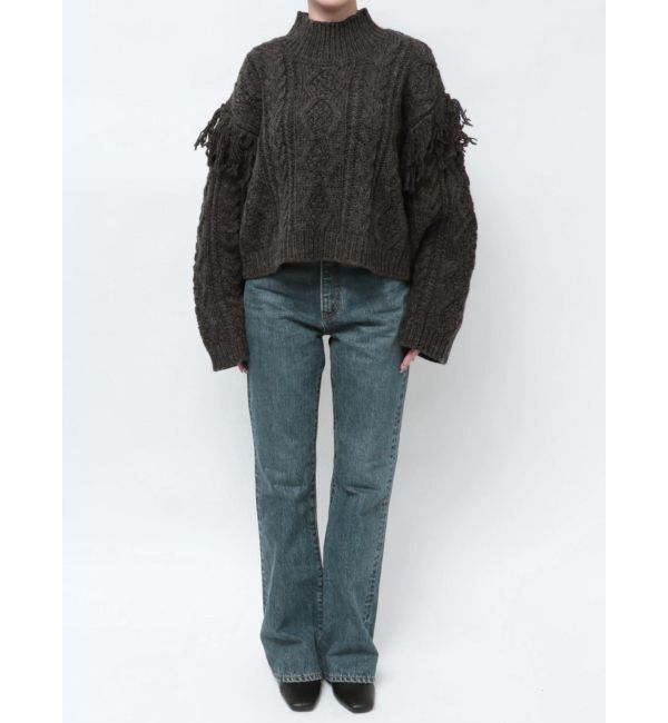 Ungrid「レースアップケーブルニット」|ニット・セーター|