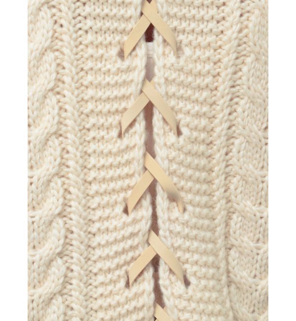 Ungrid「レースアップケーブルニット」|ニット・セーター|