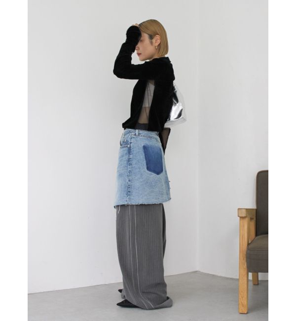 Ungrid「ポケットデザインデニムラップスカート」|スカート|