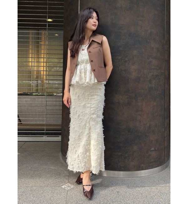 LAGUNAMOON「カットジャガードナロースカート」|スカート|