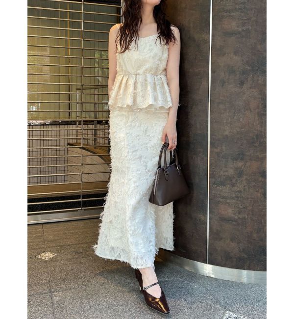 LAGUNAMOON「カットジャガードナロースカート」|スカート|