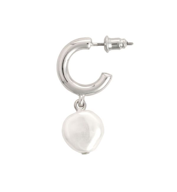 LAGUNAMOON「LADYフェイクパールフープピアス」|ピアス|