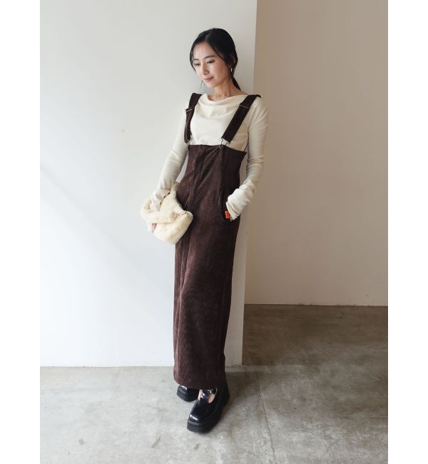 LAGUNAMOON「【UNIVERSALOVERALLコラボ】サスペンダースカート」|スカート|