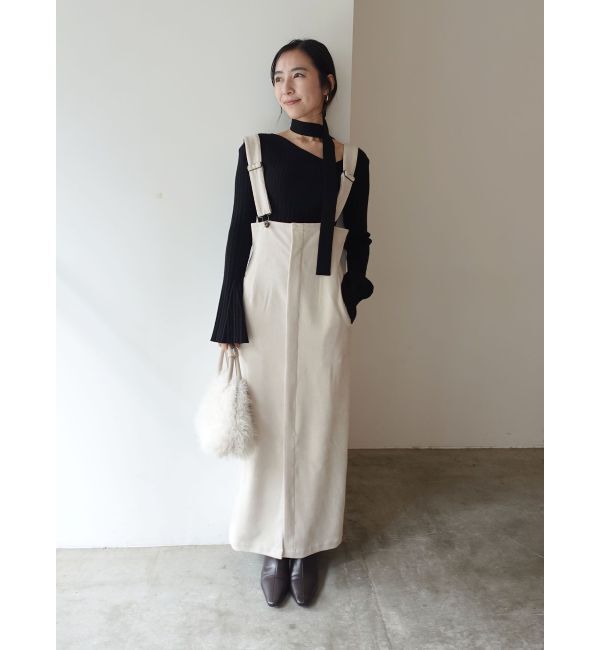 LAGUNAMOON「【UNIVERSALOVERALLコラボ】サスペンダースカート」|スカート|