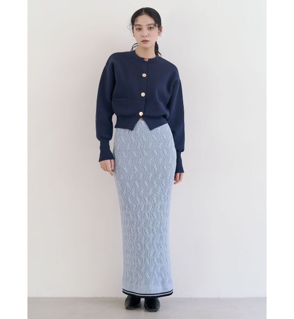 LAGUNAMOON「【POLO BCSコラボ】コットンケーブルニットカーディガンスカートセットアップ」|ワンピース|