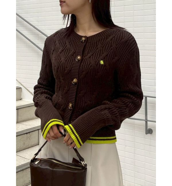 LAGUNAMOON「【POLO BCSコラボ】コットンケーブルニットカーディガンスカートセットアップ」|ワンピース|