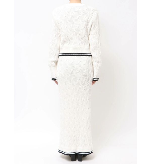 LAGUNAMOON「【POLO BCSコラボ】コットンケーブルニットカーディガンスカートセットアップ」|ワンピース|