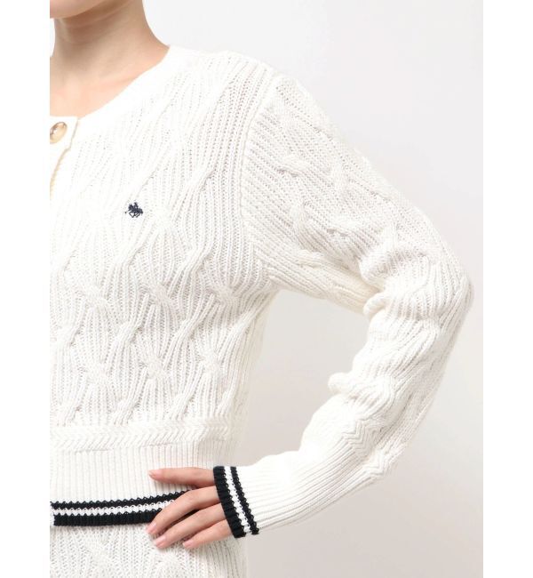 LAGUNAMOON「【POLO BCSコラボ】コットンケーブルニットカーディガンスカートセットアップ」|ワンピース|