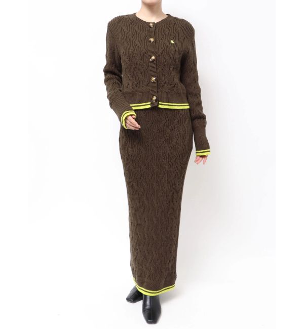 LAGUNAMOON「【POLO BCSコラボ】コットンケーブルニットカーディガンスカートセットアップ」|ワンピース|