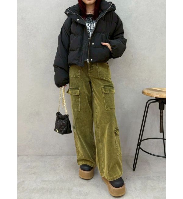 EVRIS「2WAYエアリークロップドブルゾン」|ダウン|