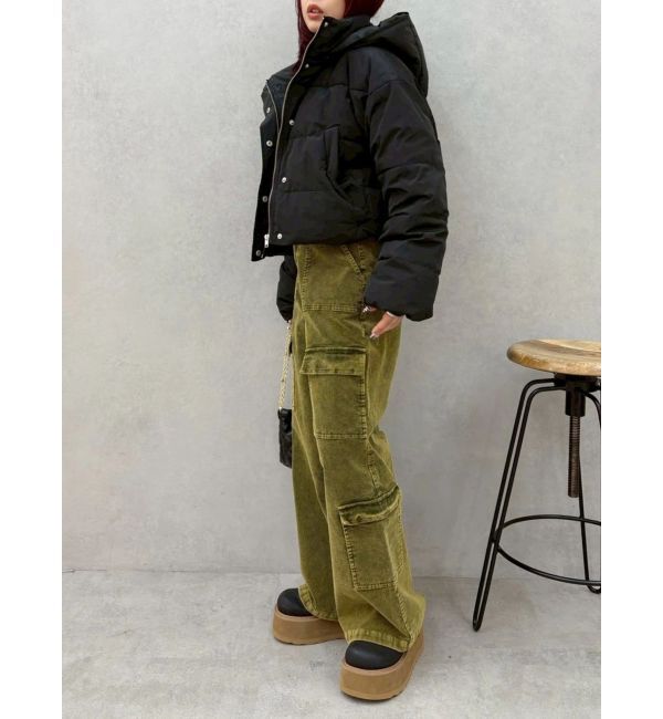 EVRIS「2WAYエアリークロップドブルゾン」|ダウン|