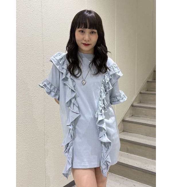 jouetie「フリルドッキングルーズTシャツ」|Tシャツ・カットソー|