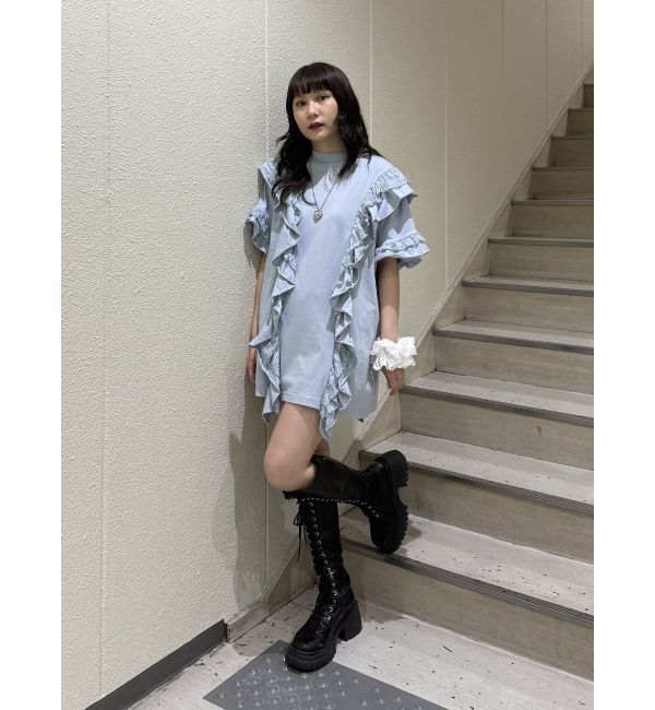 jouetie「フリルドッキングルーズTシャツ」|Tシャツ・カットソー|